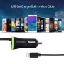 [UAE Warehouse] HAWEEL 5V 2.1A 8 pin USB Car Charger with Spring Cable, Length: 25cm-120cm, For iPhone X, iPhone 8, iPhone 7 & 7 Plus, iPhone 6 & 6s, iPhone 6 Plus & 6s Plus, iPhone 5 & 5s & SE, iPad(Black)